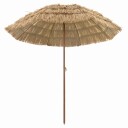 vidaXL Strandparasol Brun Ø 206 x 209.5 cm Stål
