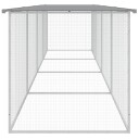 Vidaxl Kyllingbur Med Tak Lysegrå 403X98X90 cm Galvanisert Stål