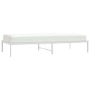 vidaXL Sengeramme i metall hvit 90x200 cm