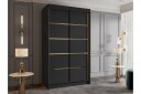 Narbonne Garderobe 100x200 cm - Svart