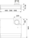 Franke 1221B1260XS ventilator 300.0600.464 rustfritt stål