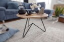 Sampietro Sofabord 60 cm Rundt - Akacia/Svart