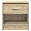  Nattbord 2 stk med skuff sonoma eik 39x28x41 cm