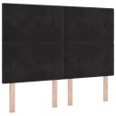  Box Spring Seng med Madras Svart 160x200 cm Fløyel