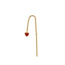 I Love Your Heart Earring - Single Forgylt-Sølv Sterling 925 Onesize