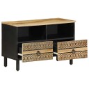 TV benk svart 70x33,5x46 cm grovt heltre mangotre