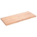 vidaXL Vegghylle lysebrun 120x50x4 cm behandlet heltre eik