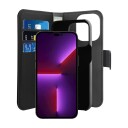 Puro iPhone 14 Pro Max Økologisk Skinn Lommebokdeksel Svart med MagSafe