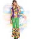 Fargerikt Woodstock Hippie Damekostyme