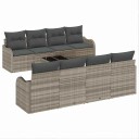 vidaXL Hagesofa Set Lysegrå 55 x 55 x 37 cm polyrotting