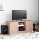  TV-benk rosa 99x39x44 cm stål