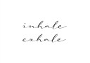 Breathe Easy: Inhale Exhale Minimalist Art Plakat Plakat / 100x150cm