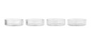 ferm LIVING Ripple frokostskål 4-pakning clear