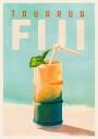 Tavarua Fiji Cocktail Poster Travel Art Plakat / 21x30cm