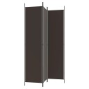 vidaXL Romdeler 3 paneler brun 150x220 cm stoff