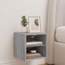  Vegghengt TV-benk med LED grå sonoma 30x28,5x30 cm 836983