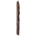 vidaXL Veggspeil 60 cm teak rund