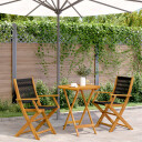  Bistrosett 3 deler svart polypropylen og heltre 3281853