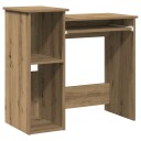  Skrivebord med hyller artisan eik 84x40x78 cm konstruert tre