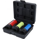 Ks Tools 515.1070, Støpselsett, 1/2", 3 Hoder, Krom-Molybden-Stål, Iso 1174, Din 3121, 780 G