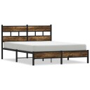  Sengeramme uten madrass med hodegavl sonoma eik 140x200 cm 8721158377906