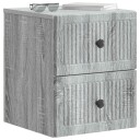  Vegghengt Nattbord Grå sonoma 33 x 34,5 x 40 cm Konstruert tre