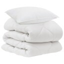 vidaXL Dyne med pute 2 stk. Hvit Mikrofiber