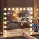 Hollywood sminkespeil – 18 dimbare LED lys Bluetooth høyttaler