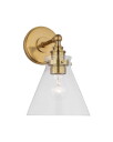 Visual Comfort Parkington Small Single Wall Light Antique Brass/Clear glass