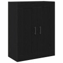  Høyskap Svart Eik 69,5x34x90 cm Lagd av konstruert tre