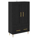  Høyskap med skuff Svart Eik 69,5 x 31 x 115 cm Konstruert tre