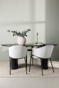 Venture Home   Spisegruppe Isolde med 4 stk stoler Evelina   Svart