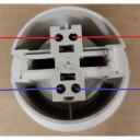Plastfatning E27 - Hvit