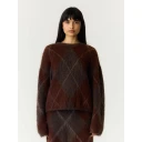 Y.A.S Argy Mohair Strikkegenser Brun L