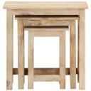 vidaXL Stablebord 3 stk heltre mango