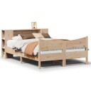  Sengeramme uten madrass hvit 135x190 cm heltre furu 8721158620958
