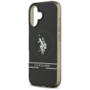 US Polo DH & Bottom Stripe Logo MagSafe deksel til iPhone 17 Svart