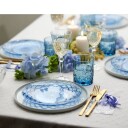 Lyngby Glas Sorrento Glasstallerken 21 cm 4 stk Blå