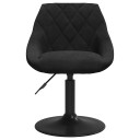  Svingbare spisestoler 2 stk svart fløyel 8720286537046