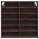  Hyller brun eik 60x8,5x58 cm konstruert tre