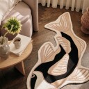 Broste Copenhagen Koi gulvteppe 97x130 cm Black beige