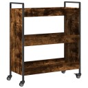  Kjøkkentralle røkt eik 70x30x82 cm konstruert tre 842318