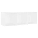  TV benker 2 stk hvit 107x35x37 cm konstruert tre