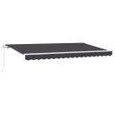 vidaXL Uttrekkbar markise Antrasitt 400 x 200 cm stoff