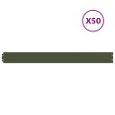 vidaXL Plenkanter 50 stk olivengrønn 10x103 cm kaldvalset stål