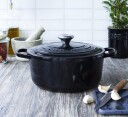 Le Creuset  Rund støpejernsgryte 5,3L/26 cm black