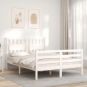  Sengeramme med hodegavl hvit double heltre