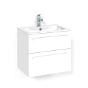 Macro Design Crown Shape Servantskap 2 Skuff - med Light Servant Hvit / 60cm 14