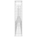 vidaXL Gabionkurv u formet med 4 stolper jern 380x20x100 cm