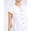 Ganni White Stretch Poplin Shirt   White   38